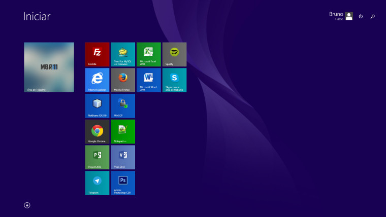 O polêmico menu iniciar do Windows 8